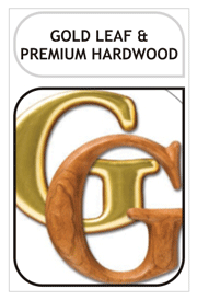 Gold Leaf & Premium Hardwood Letters