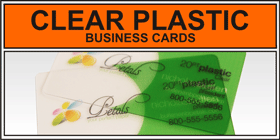 Full Color Clear Plastic Business Cards