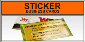 Full Color Sticker Business Cards