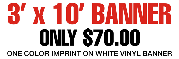 3 x 4 Banners for only $70