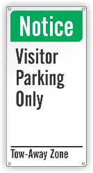 Notice - Visitor Parking Only - Tow Away Zone