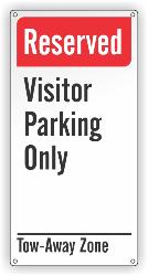 Reserved - Visitor Parking Only - Tow Away Zone