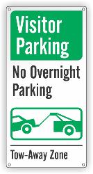Visitor Parking - No Overnight Parking - Tow Away Zone